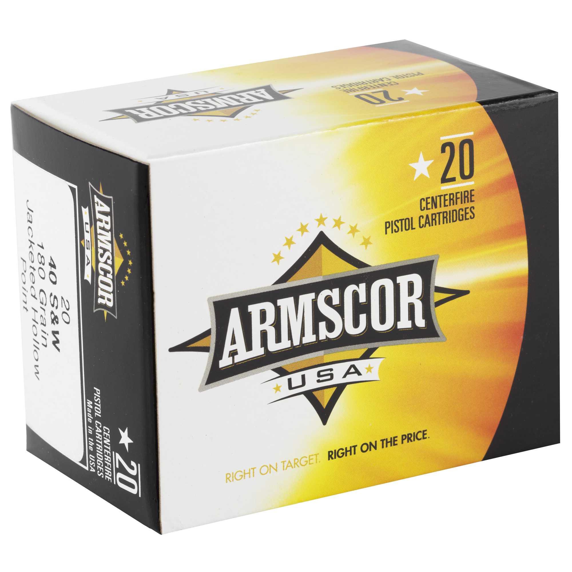ARMSCOR 40S&W 180GR JHP 20/500 - Image 2