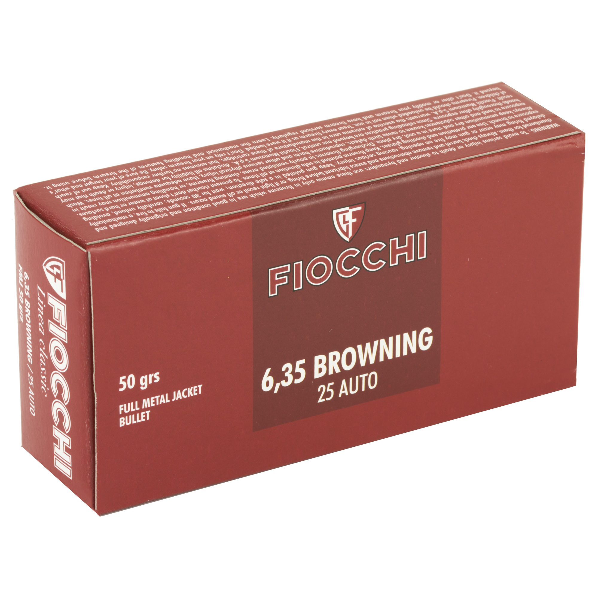 FIOCCHI 25ACP 50GR FMJ 50/1000 - Image 2