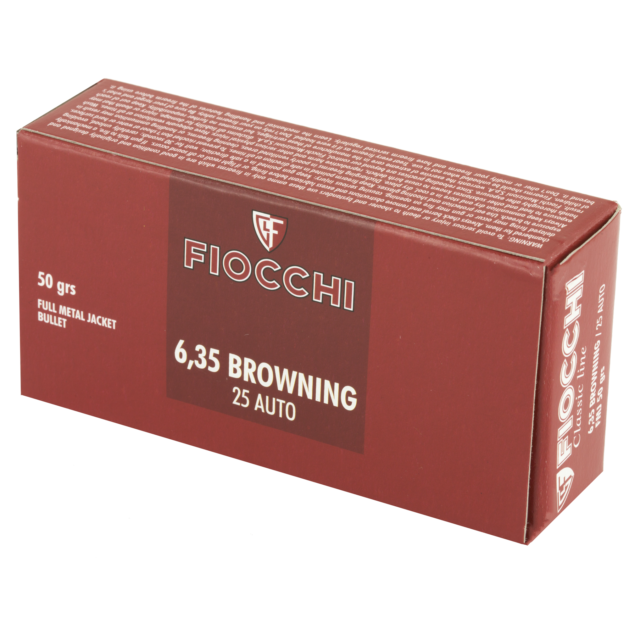 FIOCCHI 25ACP 50GR FMJ 50/1000 - Image 3