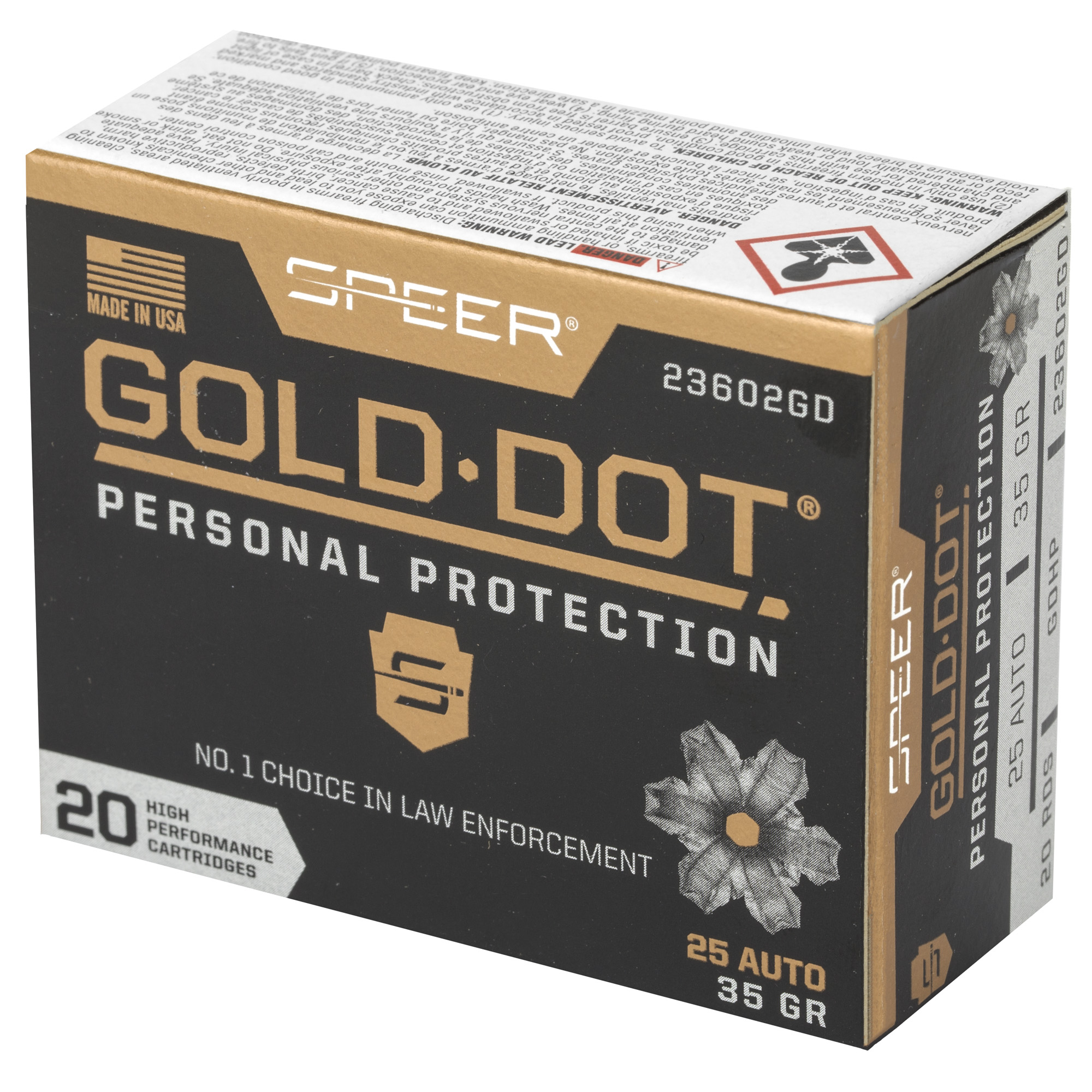 SPR GOLD DOT 25ACP 35GR HP 20/200 - Image 3
