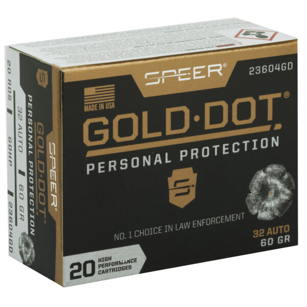Alternative view of SPR GOLD DOT 32ACP 60GR HP 20/200
