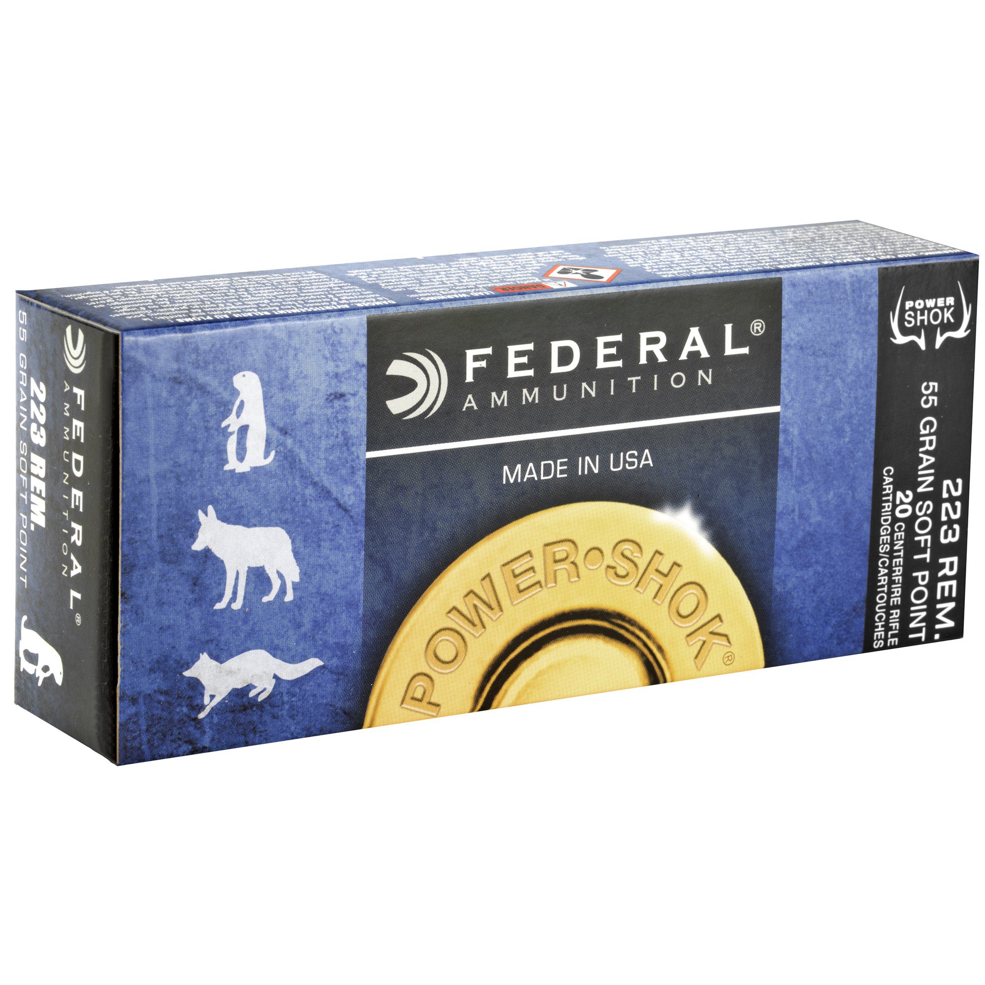 FED PWRSHK 223REM 55GR SP 20/200 - Image 2