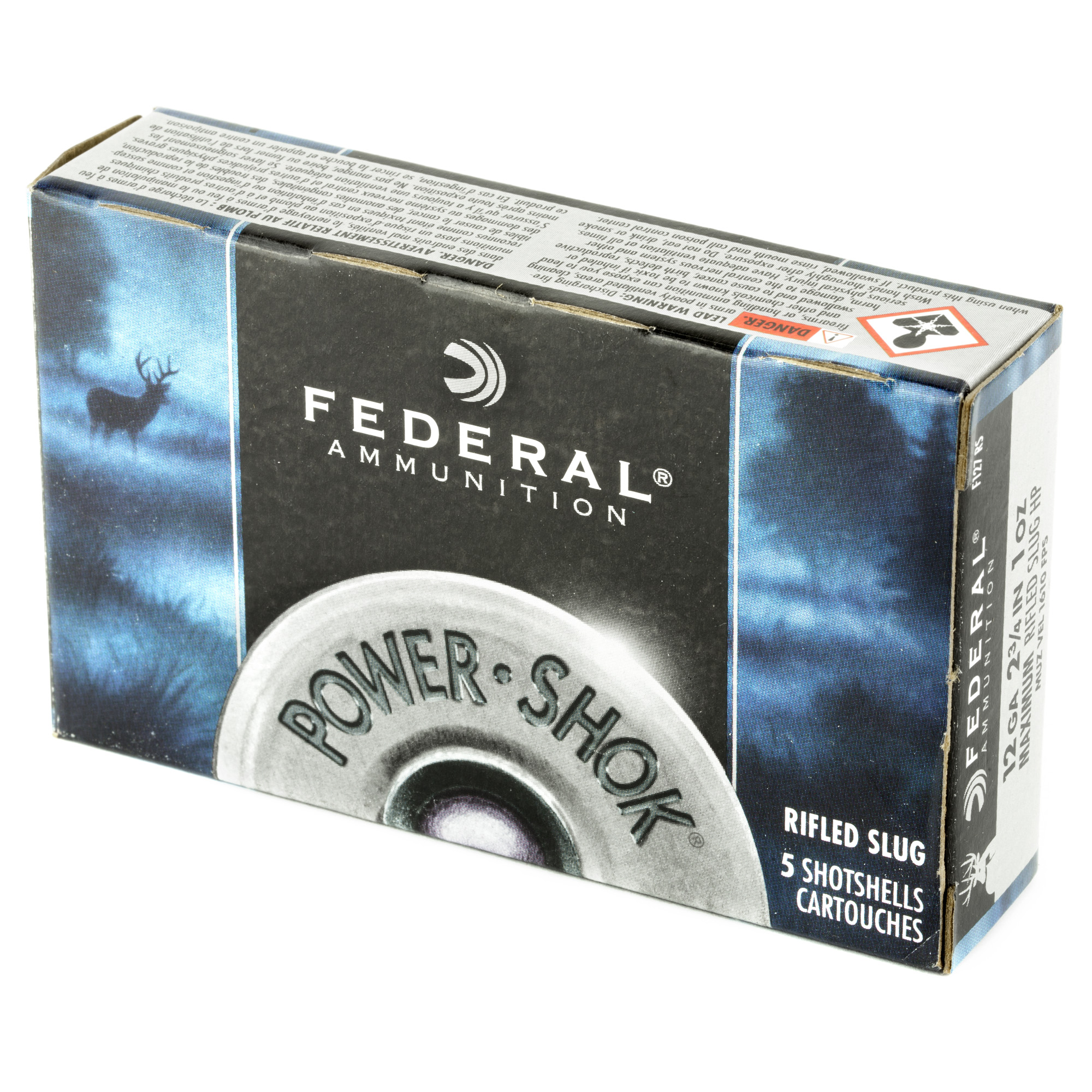FED PWRSHK 12GA 2.75 RFL SLUG 5/250 - Image 3