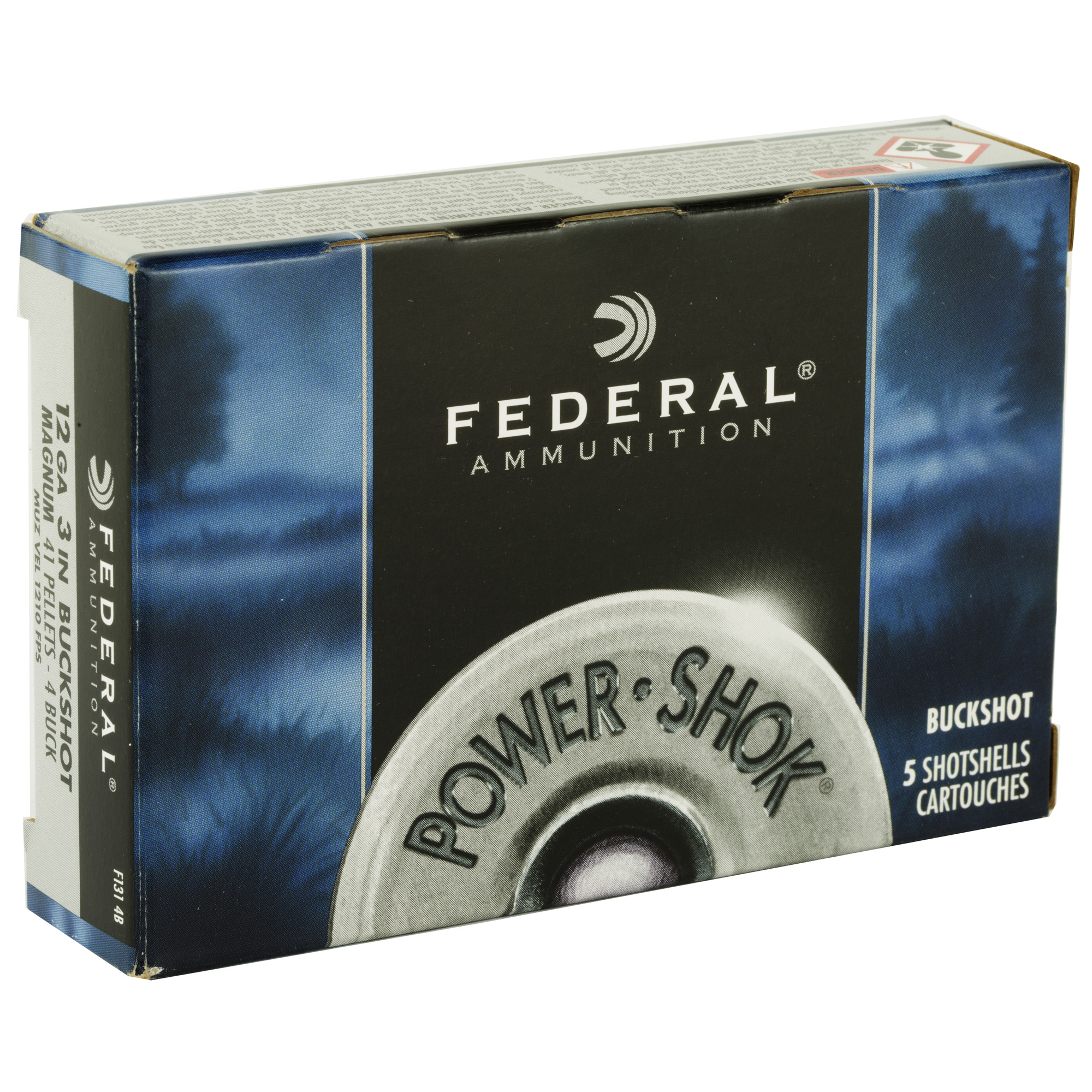 FED PWRSHK 12GA 3 MG #4 BCK 5/250