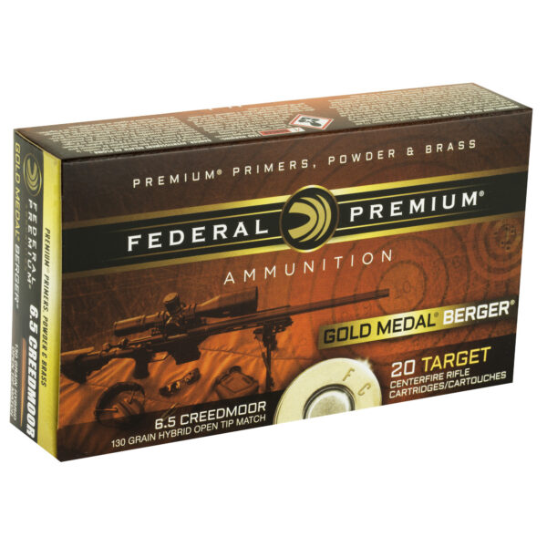 Alternative view of FED GOLD MDL 6.5CREED 130GR BERG 20