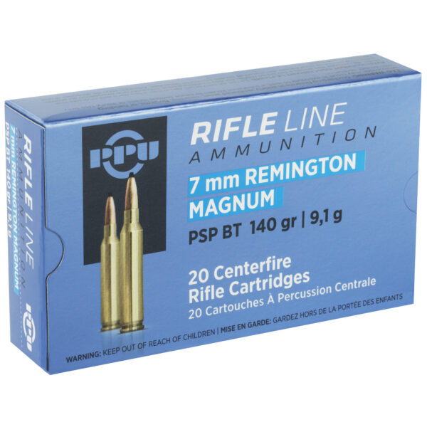 Alternative view of PPU 7MM REM MAG PSP 140GR 20/200