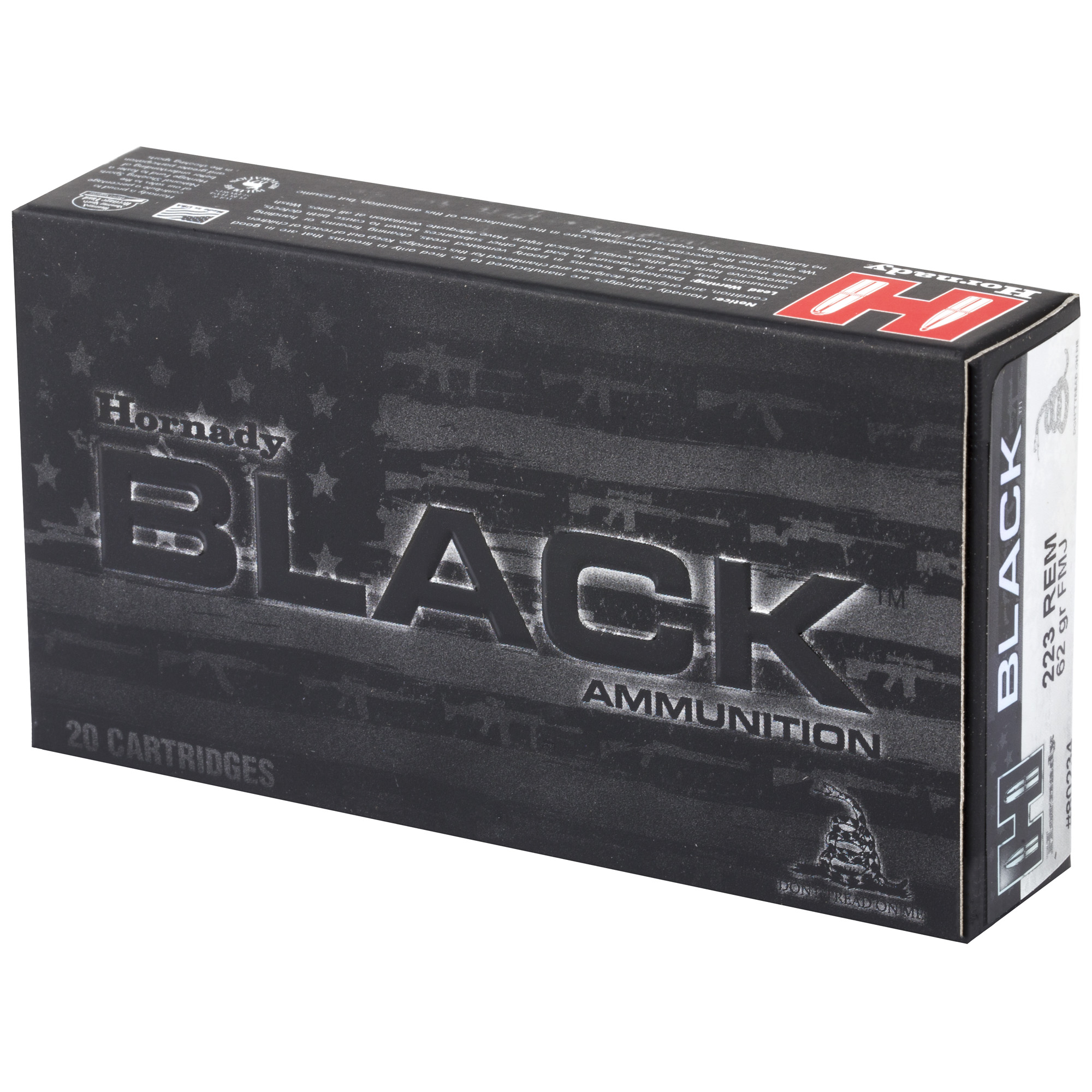 HRNDY BLACK 223REM 62GR FMJ 20/200 - Image 3
