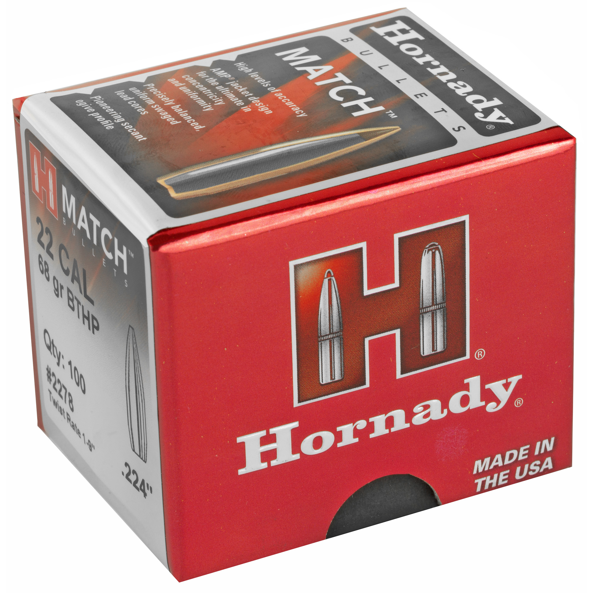 HRNDY MATCH 22CAL .224 68GR 100CT - Image 2