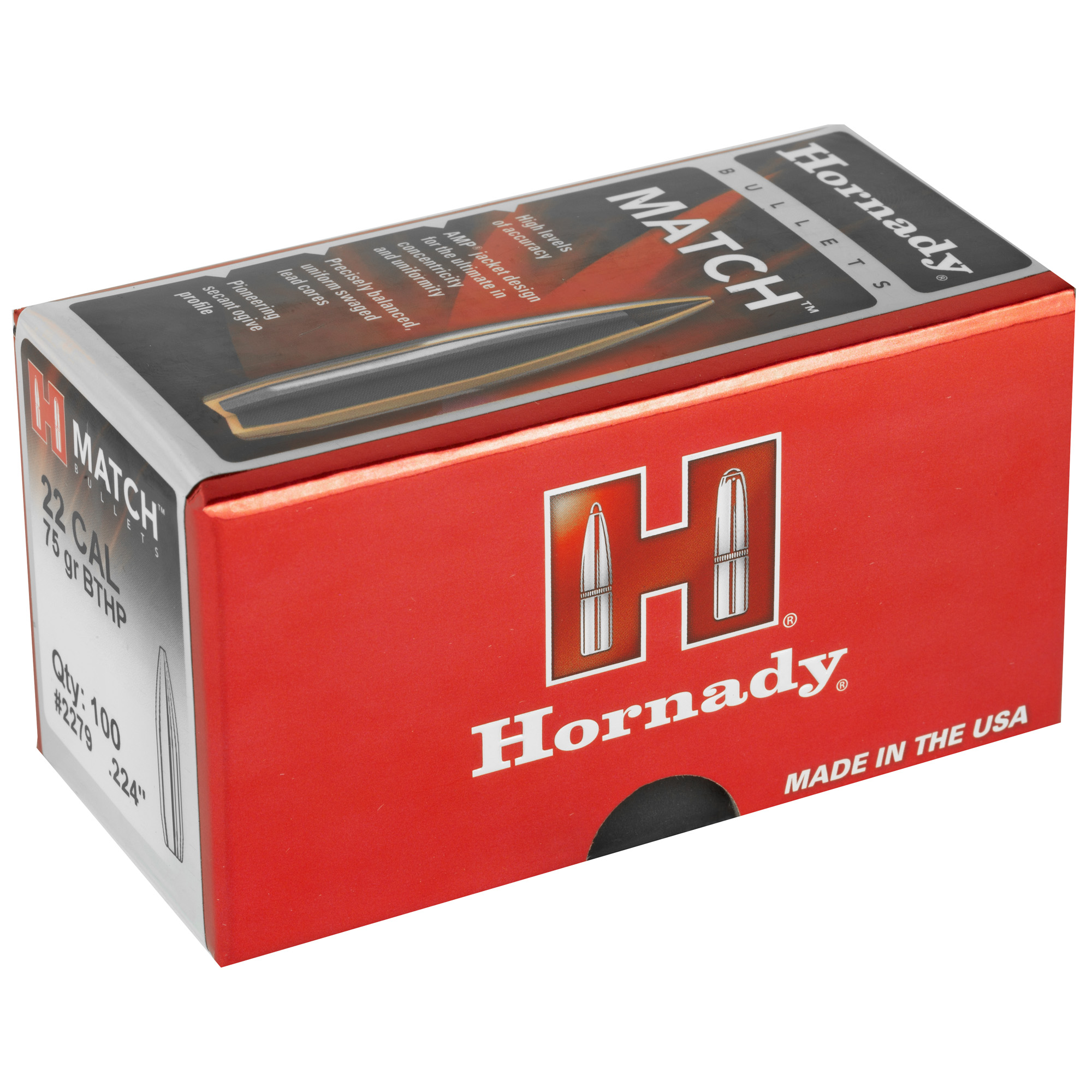 HRNDY MATCH 22CAL .224 75GR 100CT - Image 2