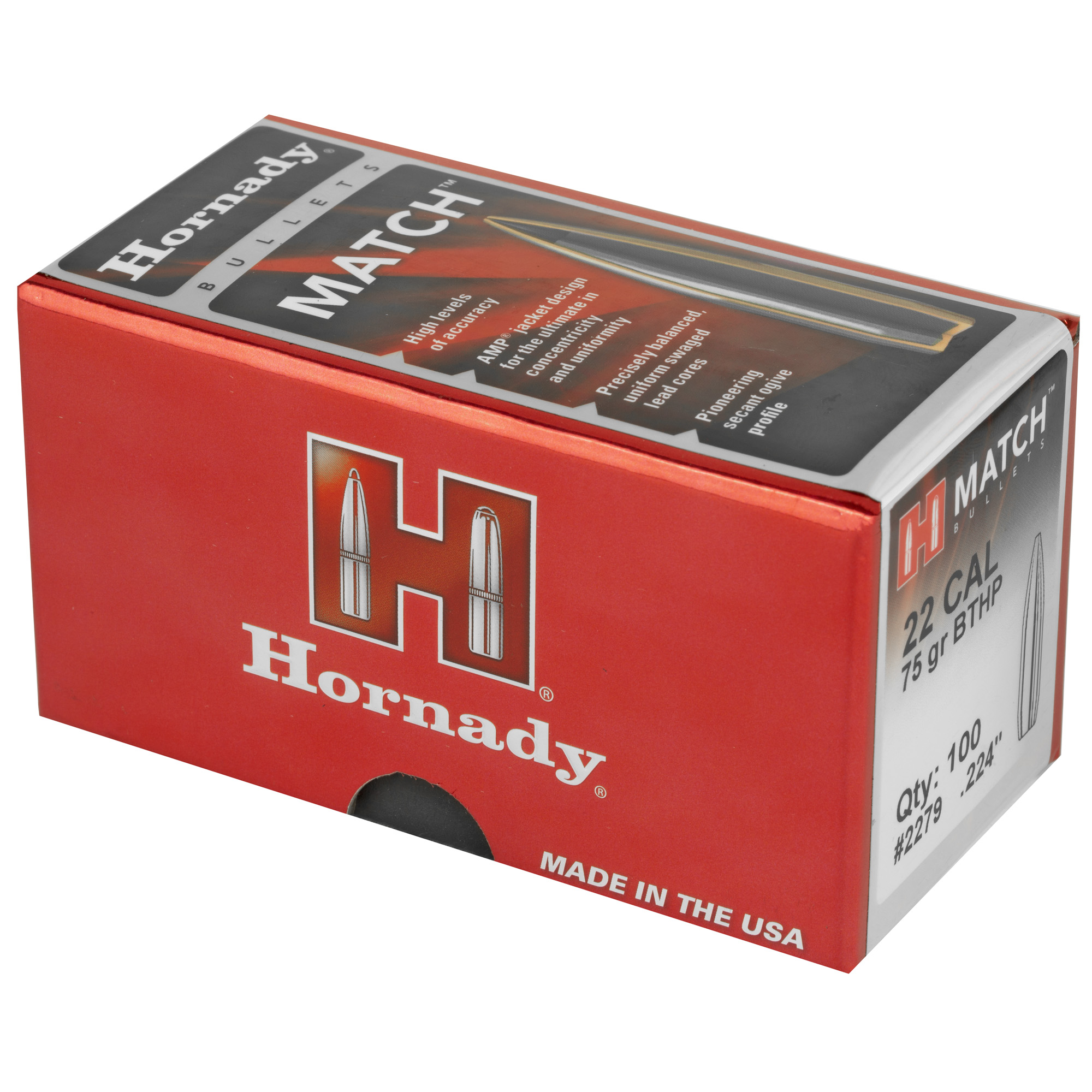 HRNDY MATCH 22CAL .224 75GR 100CT - Image 3