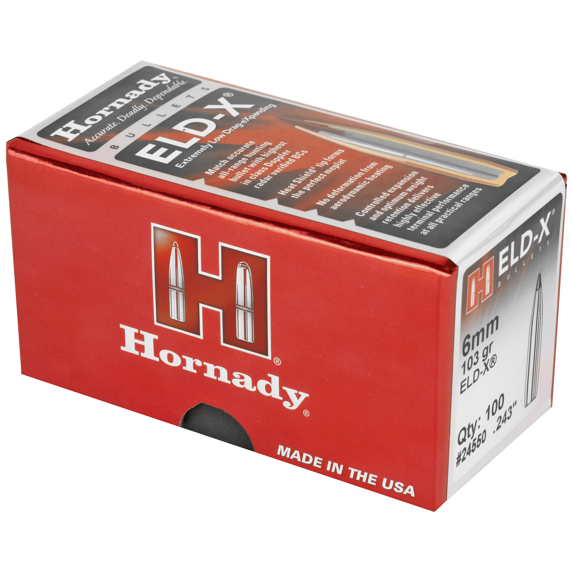 HRNDY ELD-X 6MM .243 103GR 100CT - Image 3