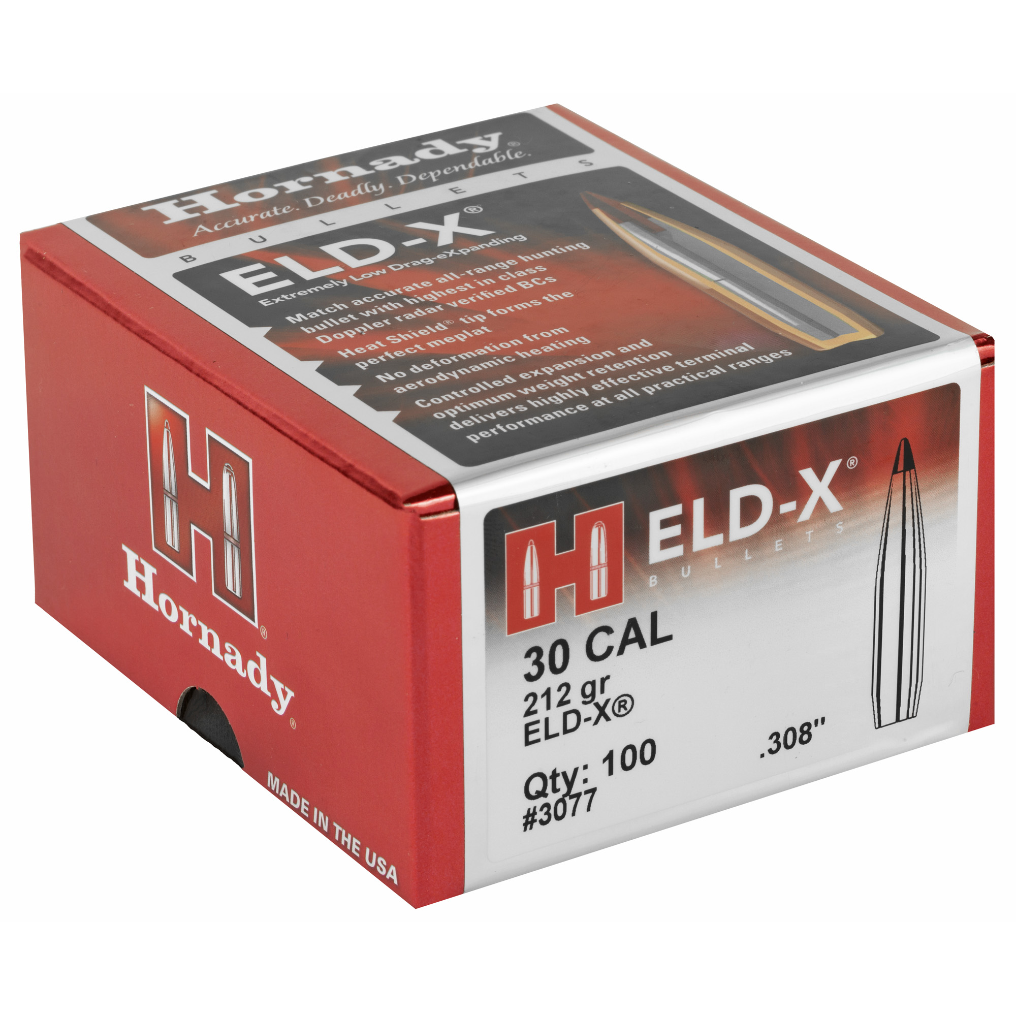 HRNDY ELD-X 30CAL .308 212GR 100CT - Image 2