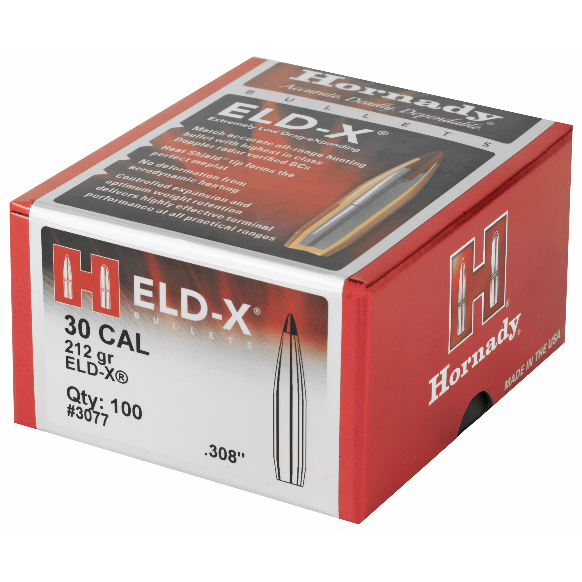 HRNDY ELD-X 30CAL .308 212GR 100CT - Image 3