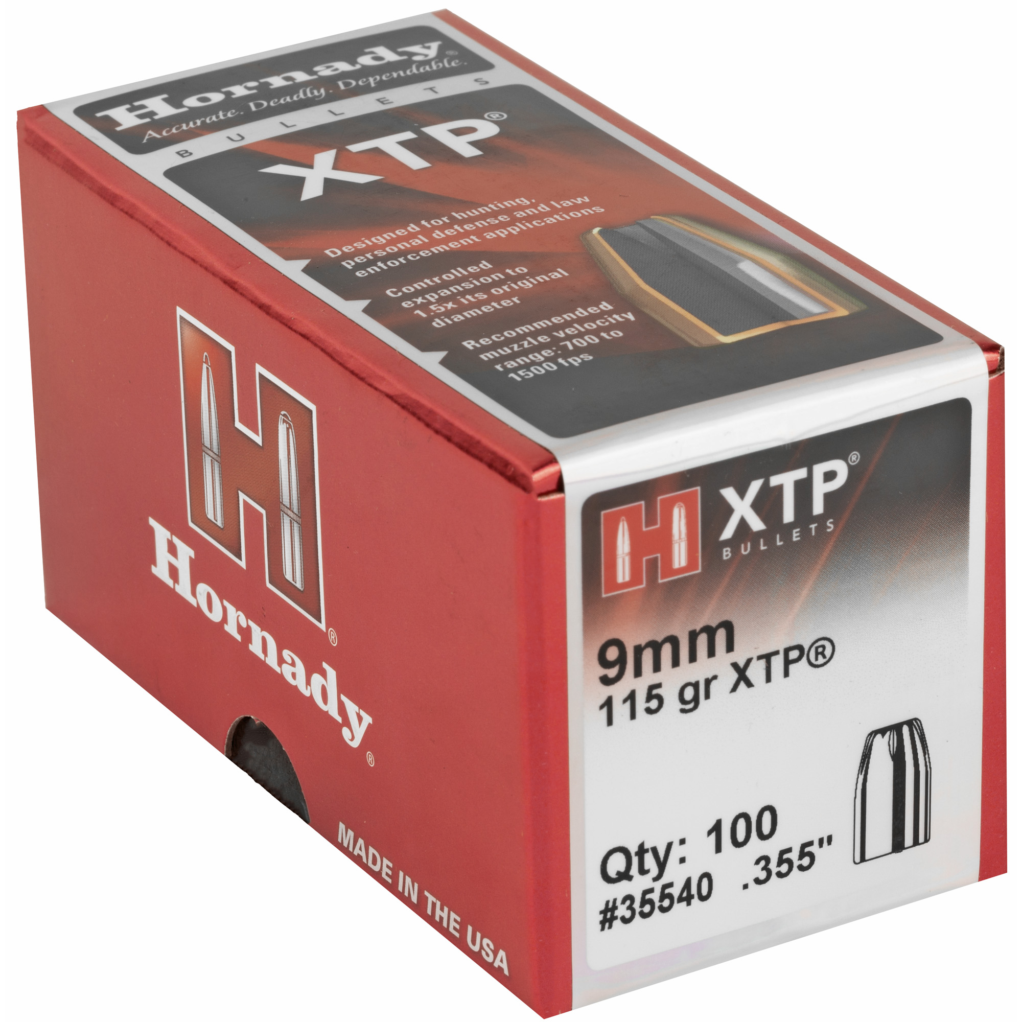 HRNDY XTP 9MM .355 115GR 100CT - Image 2