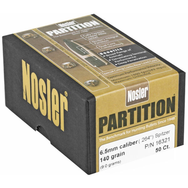 Alternative view of NOSLER 6.5MM 140GR SP PARTITION 50CT