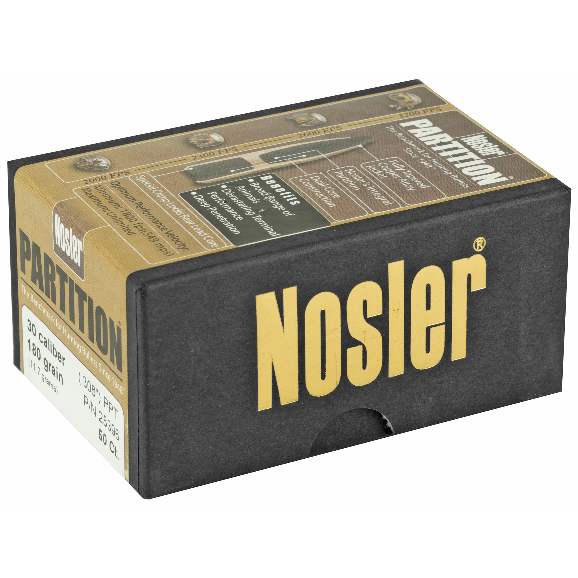 NOSLER 30 CAL 180GR PPT PART. 50CT - Image 2
