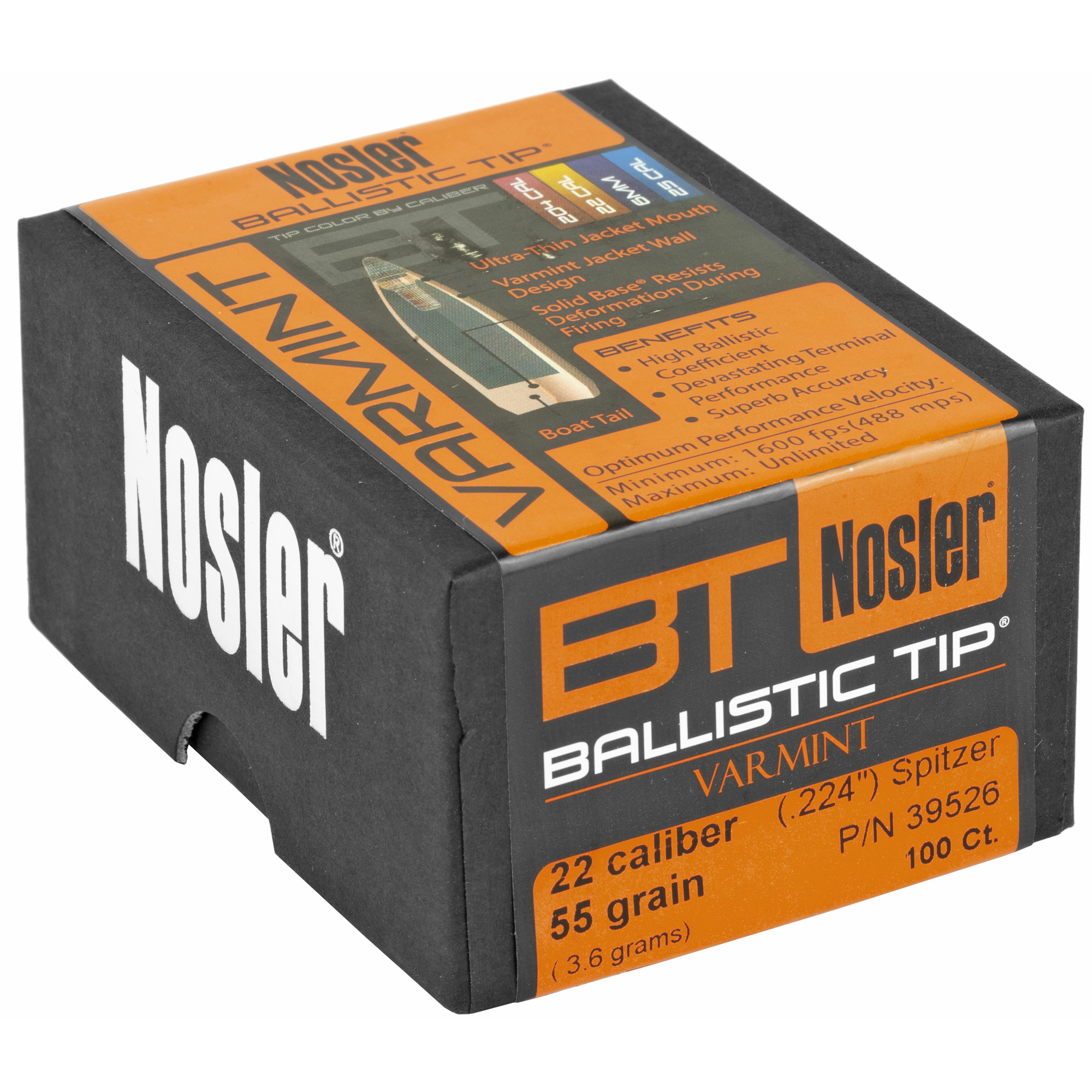 NOSLER 22 CAL 55GR 100CT - Image 2