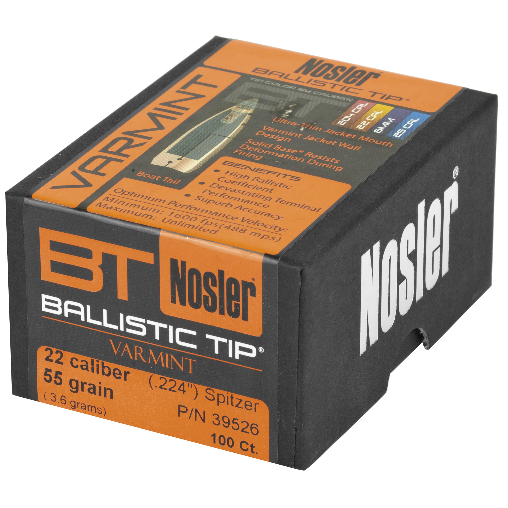 NOSLER 22 CAL 55GR 100CT - Image 3