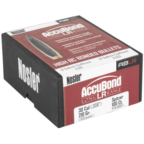 Alternative view of NOSLER ABLR 30 CAL 210GR SP 100CT