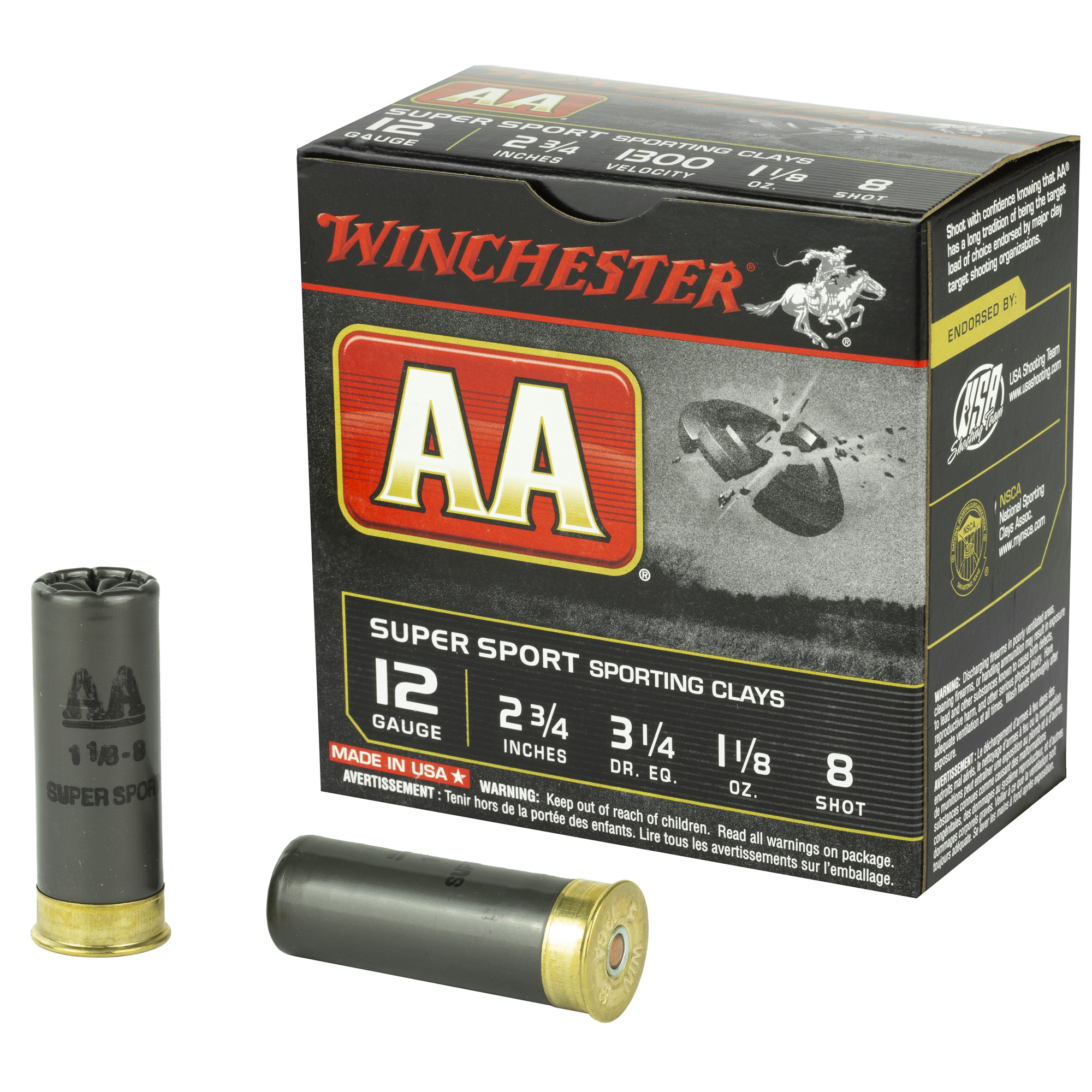 WIN AA SS 12GA 2.75 #8 25/250