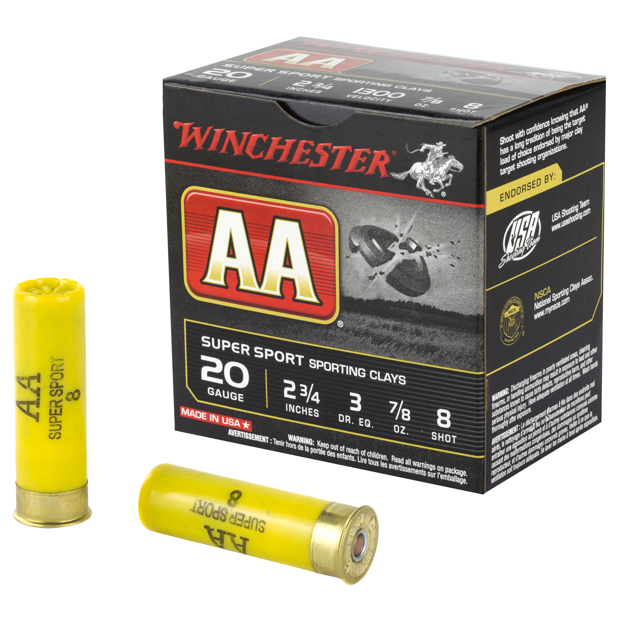WIN AA SS 20GA 2.75 #8 25/250