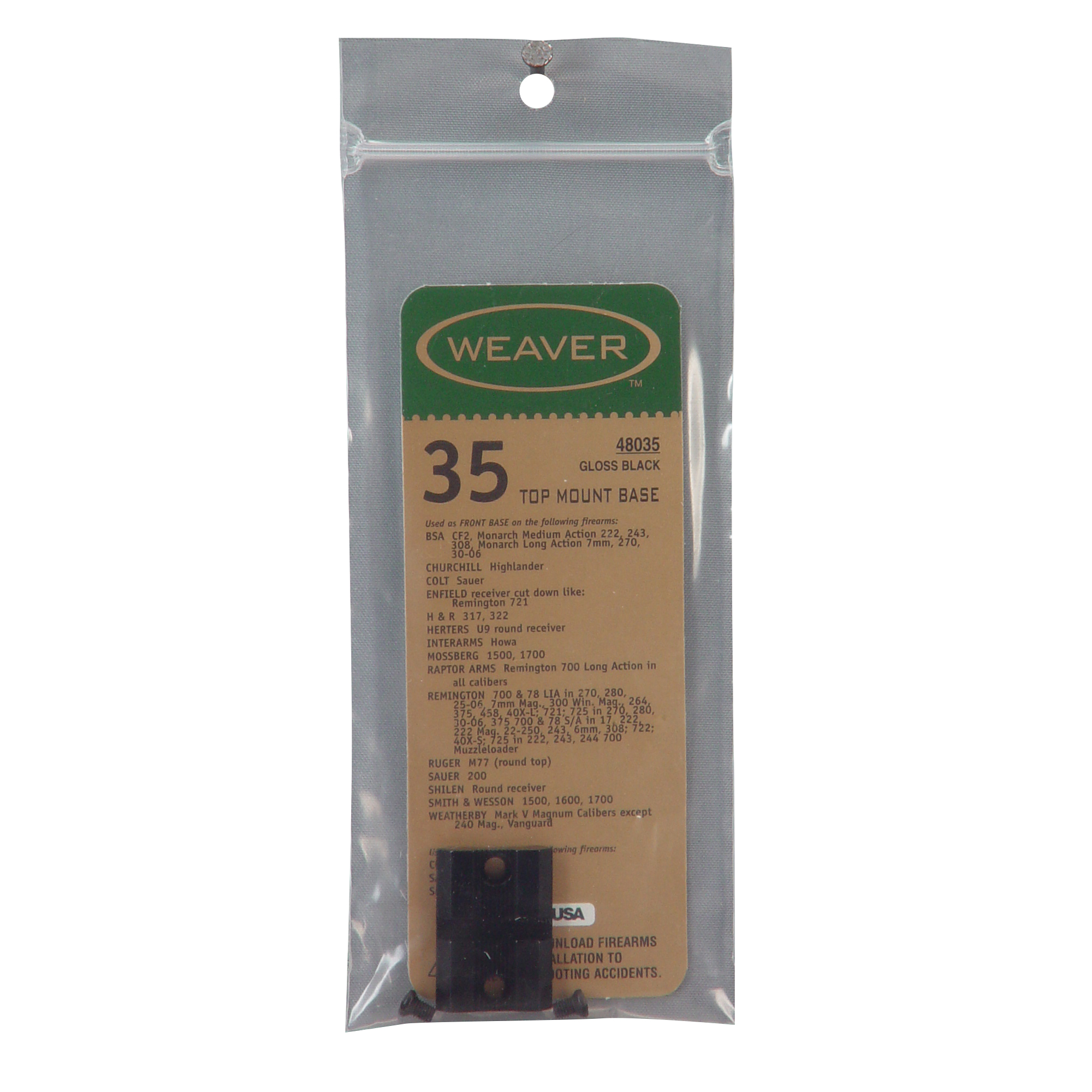 WEAVER #35 REM 700 SERIES FRONT BASE - Image 2