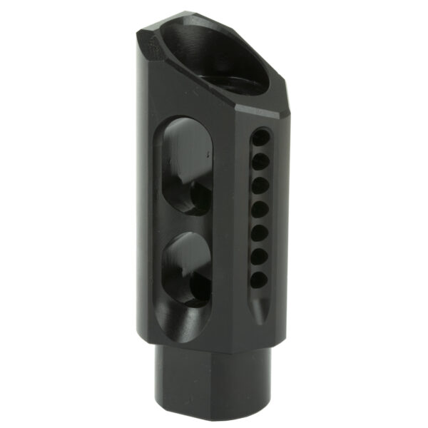 Alternative view of YHM SLANT BRAKE/COMP 5/8-24 .30CAL