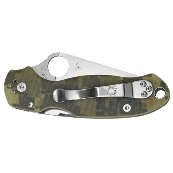 Alternative view of SPYDERCO PARA3 G10 CAMO PLAINEDGE
