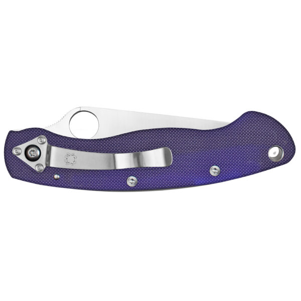 Alternative view of SPYDERCO MILITARY MODEL G-10 BLUE