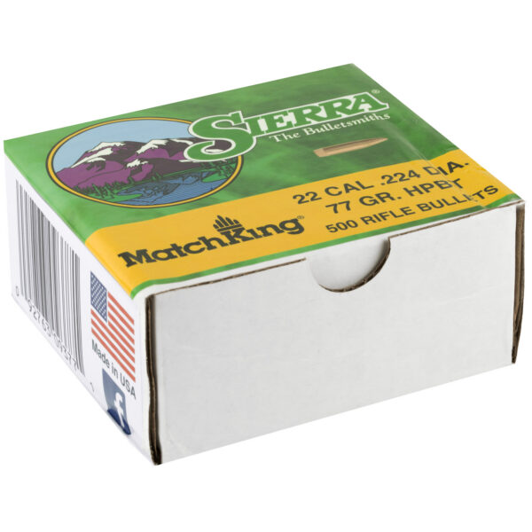 Alternative view of SIERRA MATCHKING .224 77GR 500CT