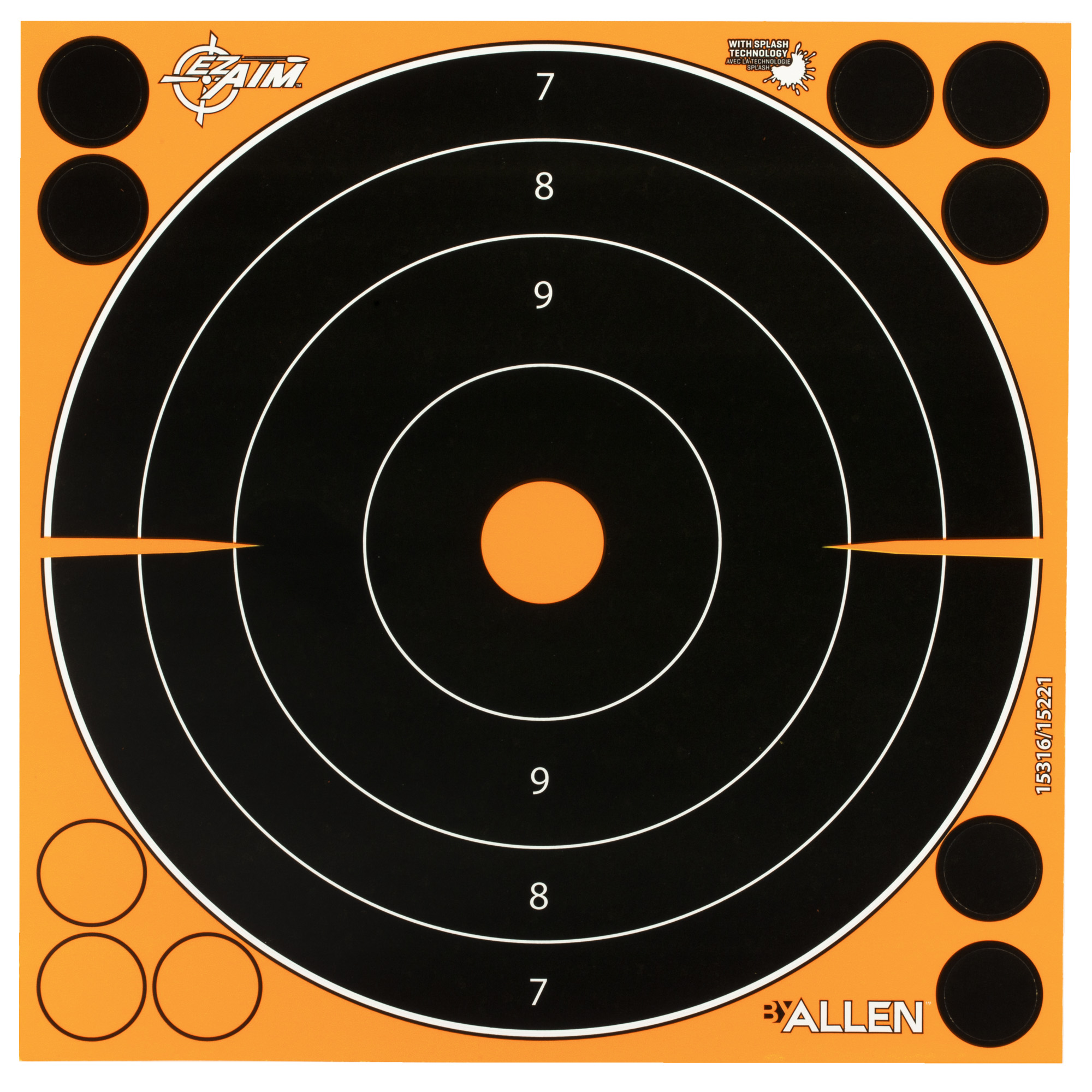 ALLEN EZ AIM 8X8 BULLSEYE 30PK