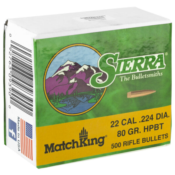 Alternative view of SIERRA MATCHKING .224 80GR 500CT