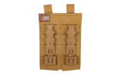 Alternative view of GGG DOUBLE PISTOL MAG POUCH COY