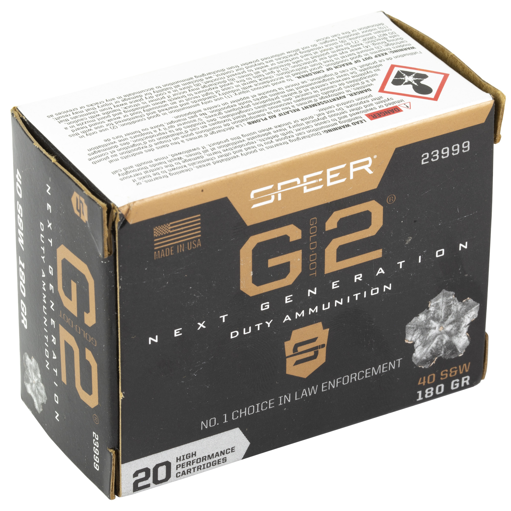 SPR GOLD DOT G2 40S&W 180GR 20/200 - Image 2