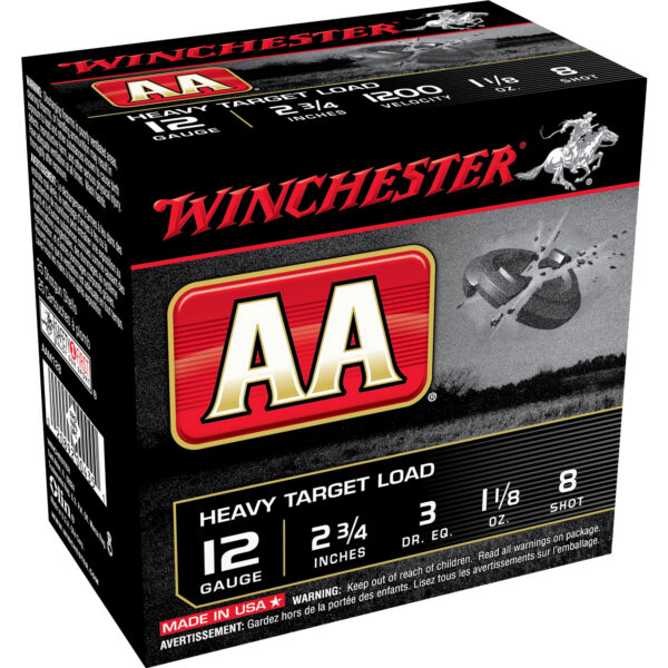 WIN AA HVY TRGT 12GA 2.75 #8 25/250
