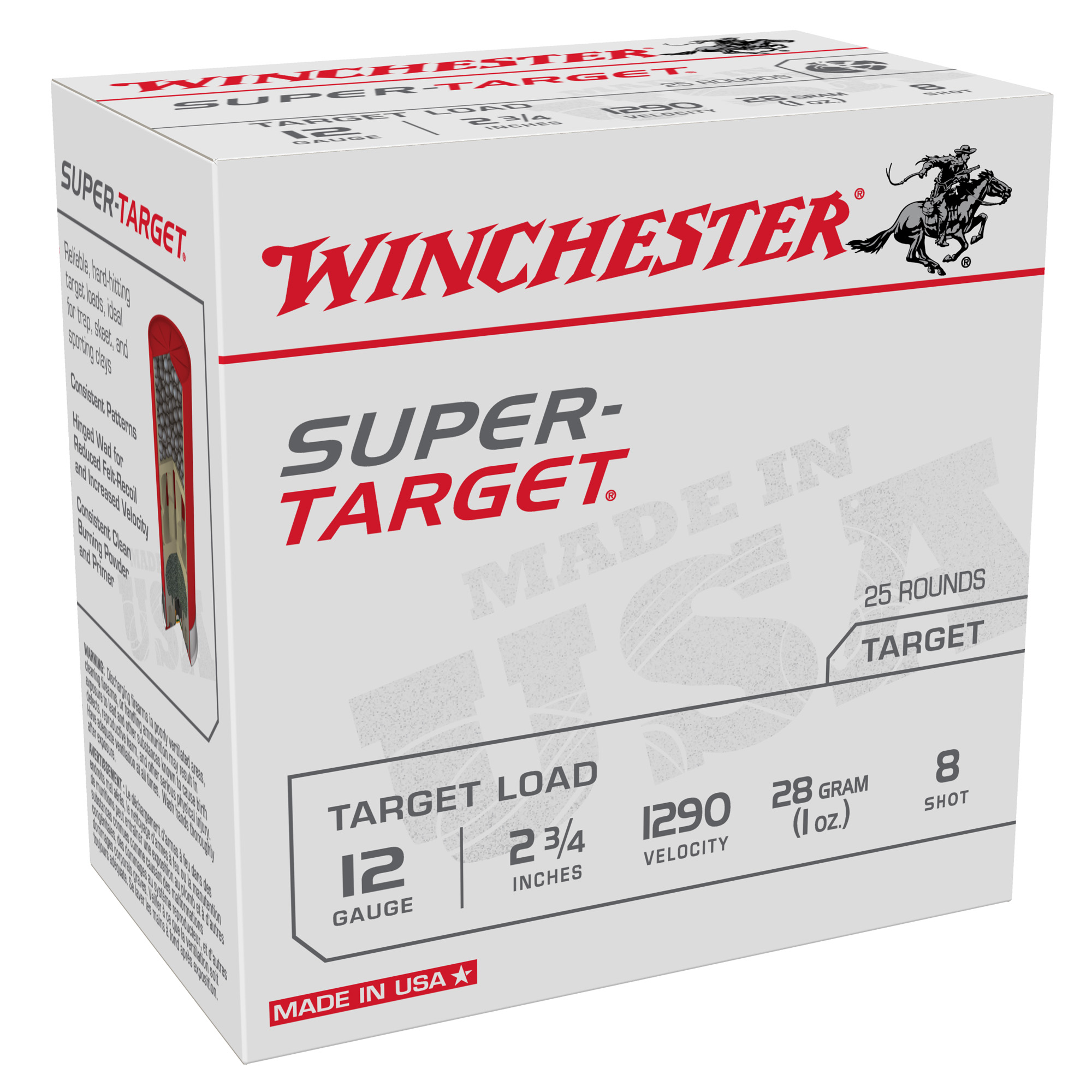 WIN SPR-TRGT 12GA 2-3/4 #8 25/250