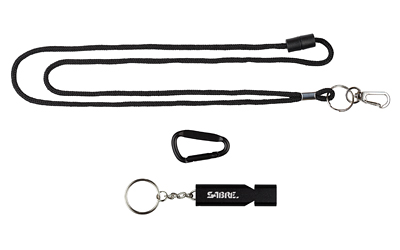 SABRE WHISTLE W/LANYARD BLACK - Image 2