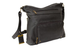 BULLDOG CROSS BODY PURSE W/HLSTR BLK