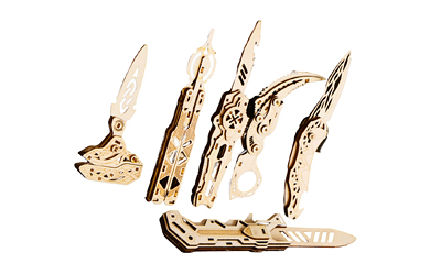 CBG CALIBER WOOD KNIVES PUZ 6 PCS