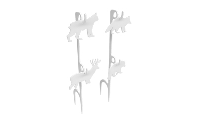 B/C 2/3 IPSC SILHOUETTE TARGET WHT