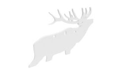 B/C AR500 3/8 SILHOUETTE ELK WHT
