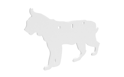 B/C AR500 3/8 SILHOUETTE BOBCAT WHT