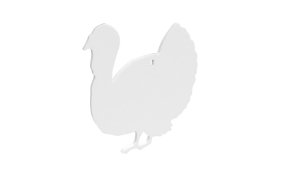 B/C AR500 3/8 SILHOUETTE TURKEY WHT