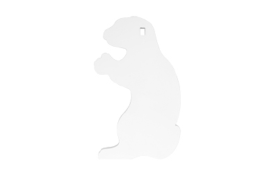 B/C AR500 3/8 SILHOUETTE GOPHER WHT